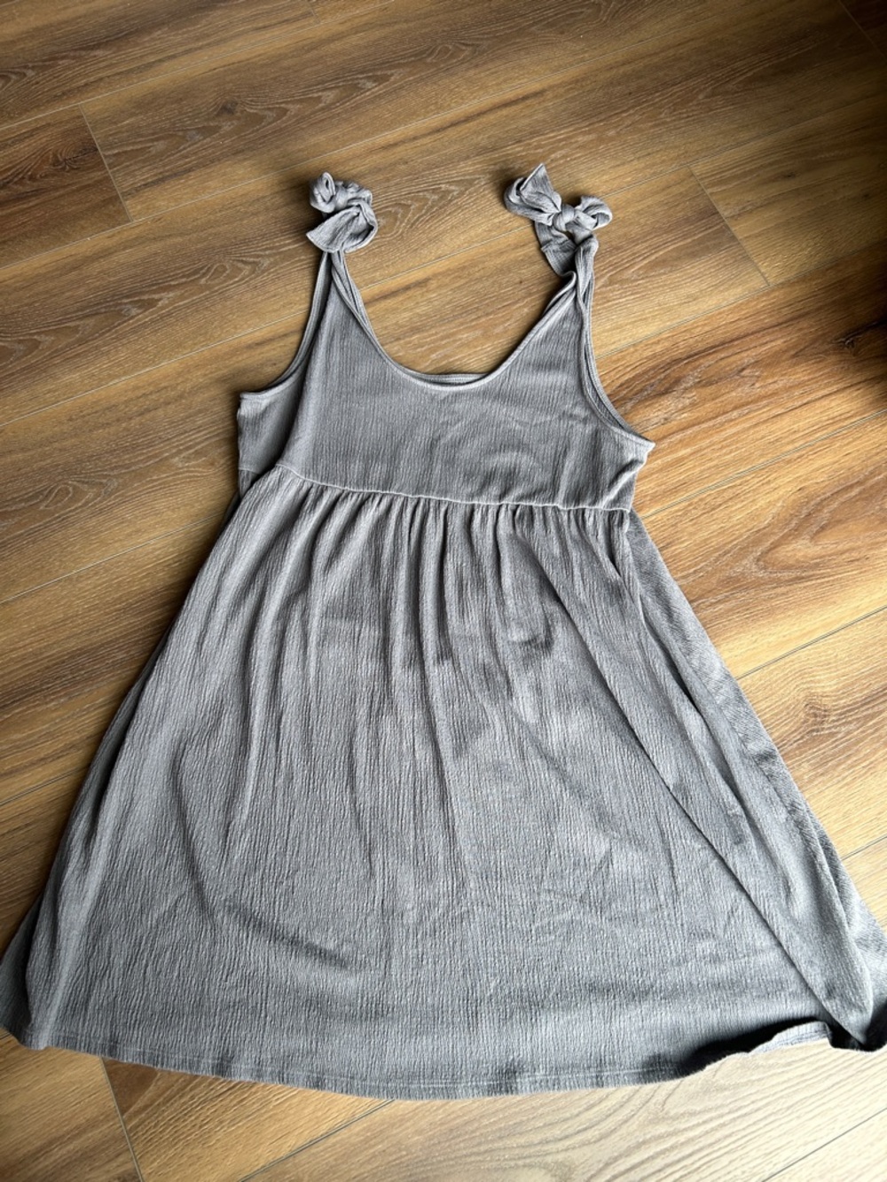 wild fable Gray Mini Dress with Knot Straps